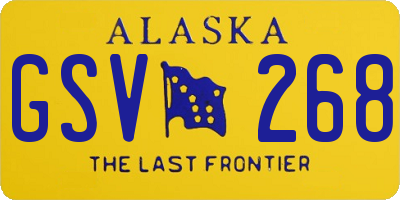 AK license plate GSV268