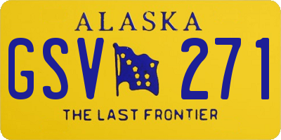 AK license plate GSV271