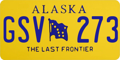 AK license plate GSV273