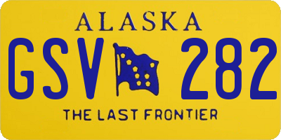 AK license plate GSV282