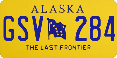 AK license plate GSV284