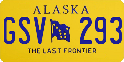 AK license plate GSV293