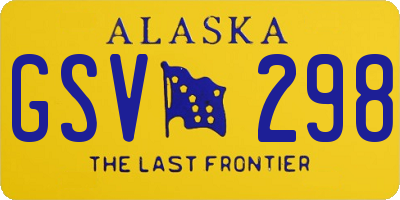AK license plate GSV298