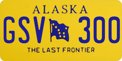 AK license plate GSV300
