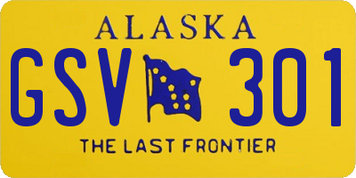 AK license plate GSV301