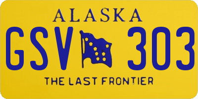AK license plate GSV303