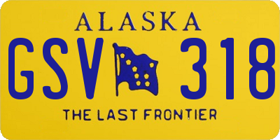 AK license plate GSV318