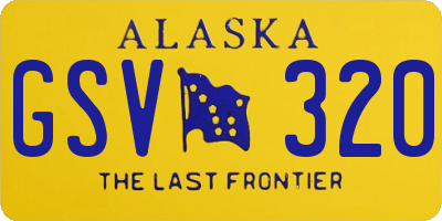 AK license plate GSV320