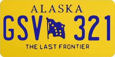 AK license plate GSV321