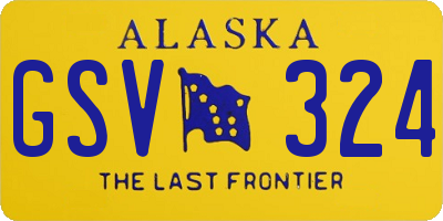AK license plate GSV324