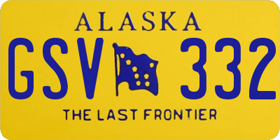 AK license plate GSV332
