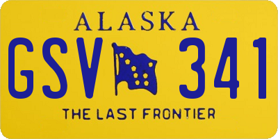 AK license plate GSV341