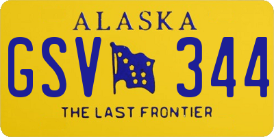 AK license plate GSV344