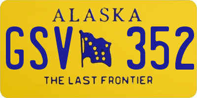 AK license plate GSV352
