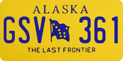 AK license plate GSV361