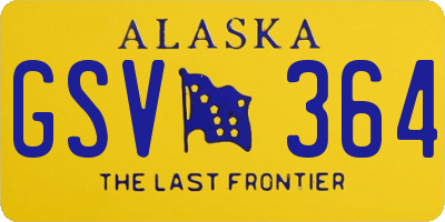 AK license plate GSV364
