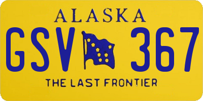 AK license plate GSV367