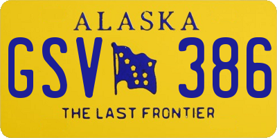 AK license plate GSV386