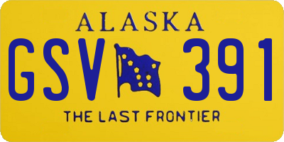 AK license plate GSV391
