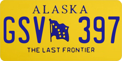 AK license plate GSV397