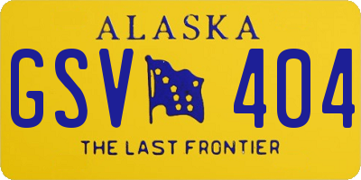 AK license plate GSV404