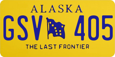 AK license plate GSV405