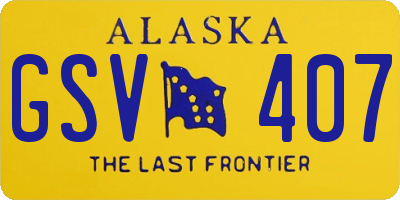 AK license plate GSV407