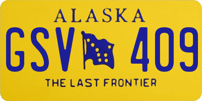 AK license plate GSV409