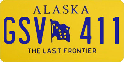 AK license plate GSV411