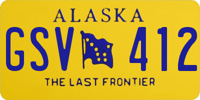 AK license plate GSV412