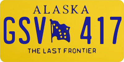 AK license plate GSV417