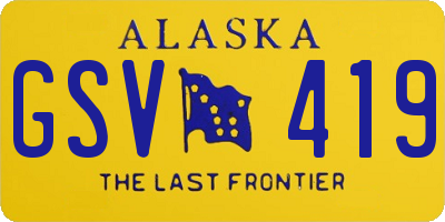 AK license plate GSV419