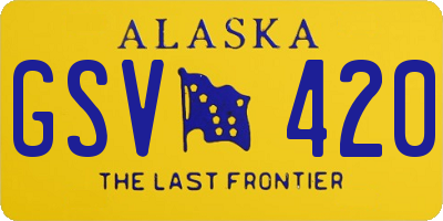 AK license plate GSV420