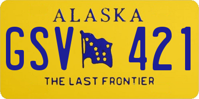 AK license plate GSV421