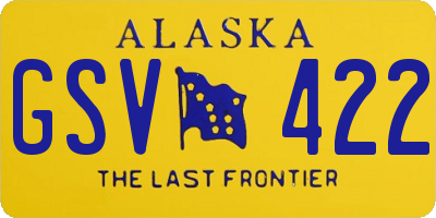 AK license plate GSV422