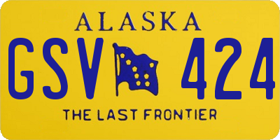 AK license plate GSV424