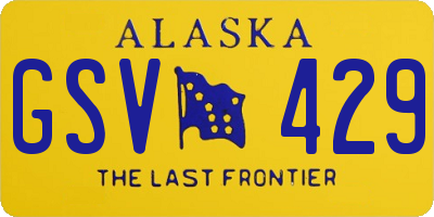 AK license plate GSV429