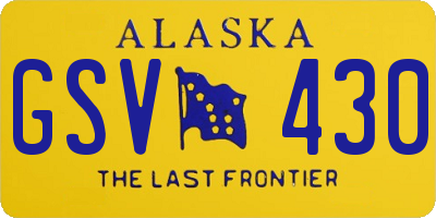 AK license plate GSV430