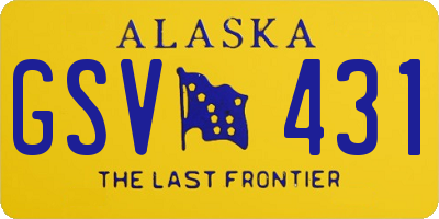 AK license plate GSV431