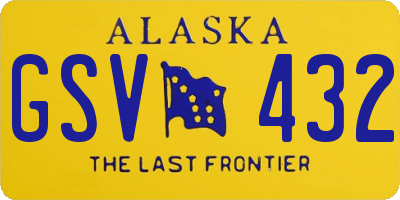 AK license plate GSV432
