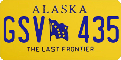 AK license plate GSV435