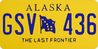 AK license plate GSV436