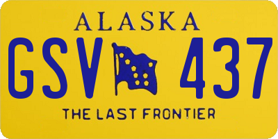 AK license plate GSV437