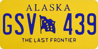 AK license plate GSV439