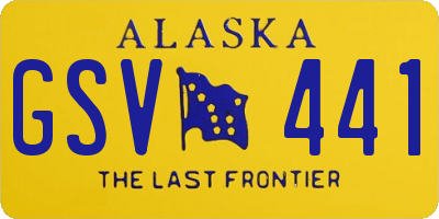 AK license plate GSV441