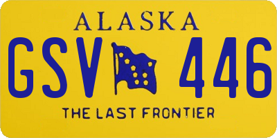 AK license plate GSV446