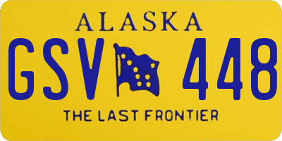 AK license plate GSV448