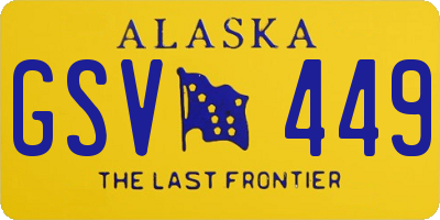 AK license plate GSV449