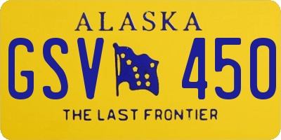 AK license plate GSV450