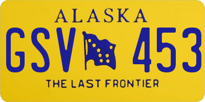 AK license plate GSV453